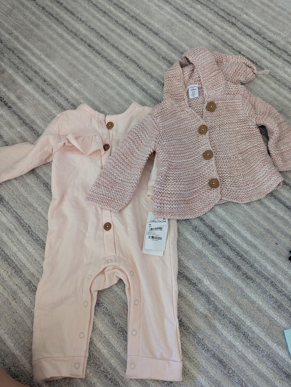 Pink Ruffle Button-Front Baby Romper - Picture 2 of 2